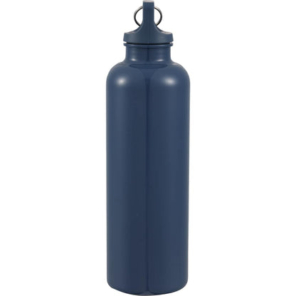Left View of Blue Race 25oz  Recycled Bottle with Carabiner plain