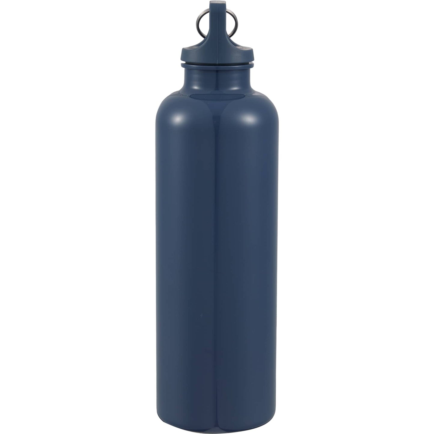 Left View of Blue Race 25oz  Recycled Bottle with Carabiner plain