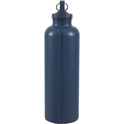 Left View of Blue Race 25oz  Recycled Bottle with Carabiner plain