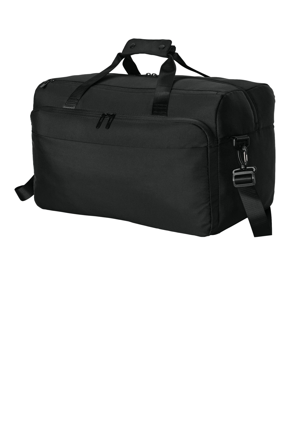 Left View of DeepBlack Mercer+Mettle Traveler Duffel MMB805