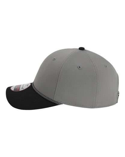 Left View of Grey/ Black/ Black/ Grey The Wingman Cap - 7054