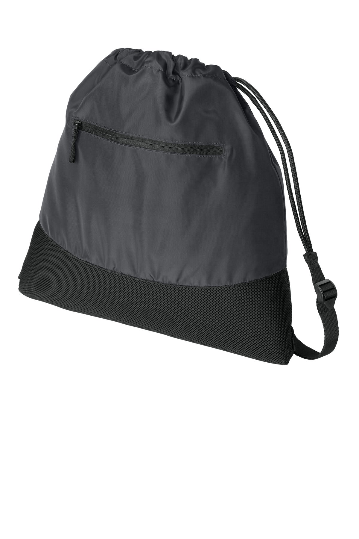Left View of IronGrey Port Authority Agility Mesh Pocket Cinch BG619