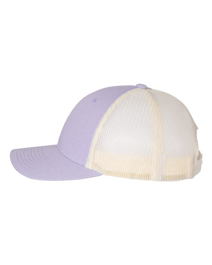 Left View of Lilac/ Birch Low Pro Trucker Cap - 115
