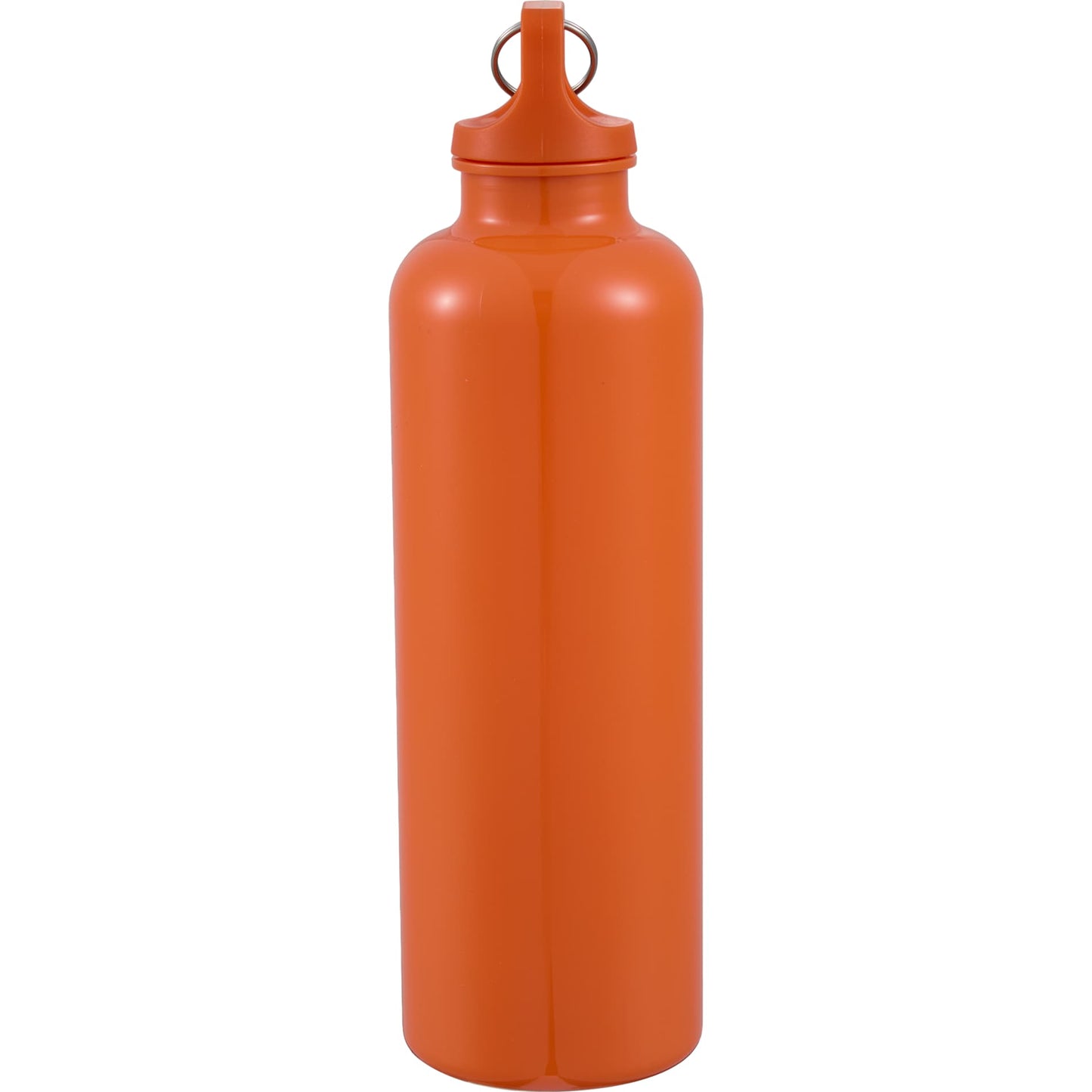 Left View of Orange Race 25oz  Recycled Bottle with Carabiner plain