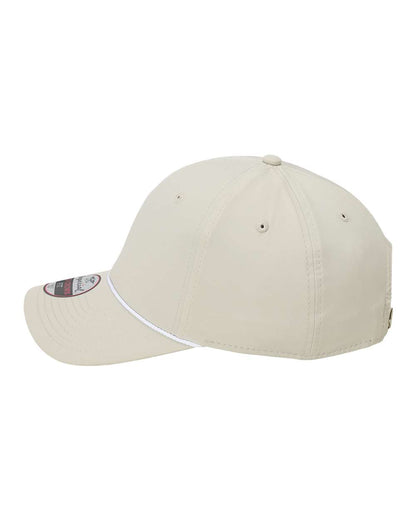 Left View of Putty/ White The Wingman Cap - 7054