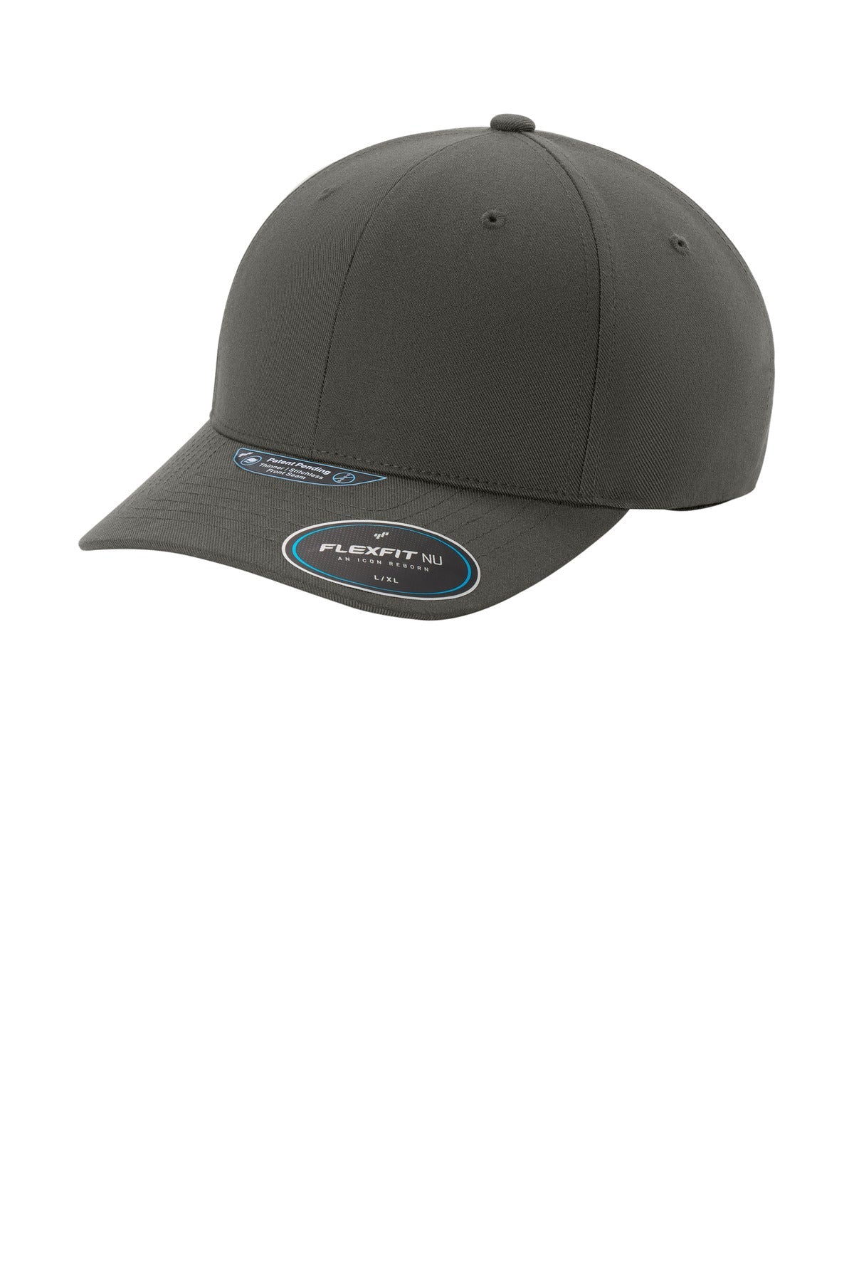 Left View of StormGrey Port Authority Flexfit NU Cap C988