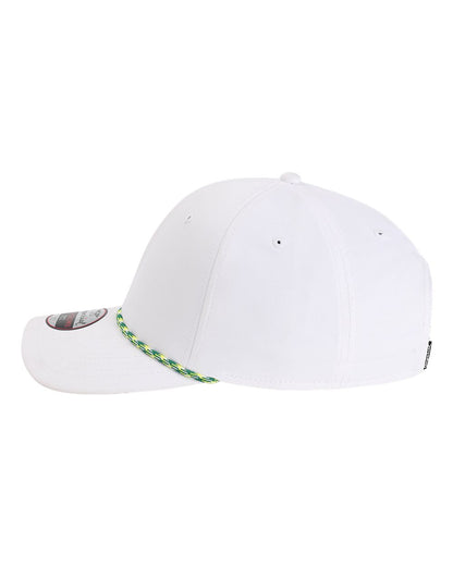 Left View of White/ Green/ Yellow The Wingman Cap - 7054