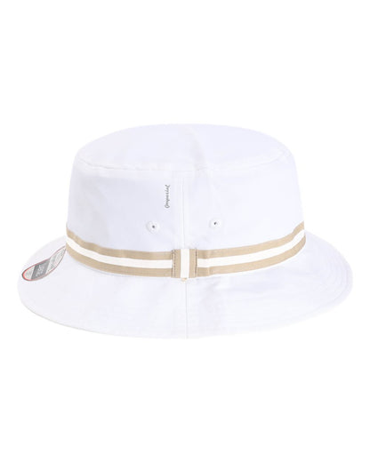 Left View of White/ Khaki The Oxford Performance Bucket - 1371P