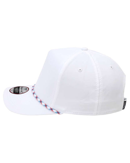 Left View of White/ Light Blue-Red The Wrightson Cap - 5054