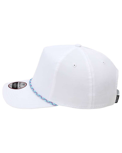 Left View of White/ Teal-Purple The Wrightson Cap - 5054