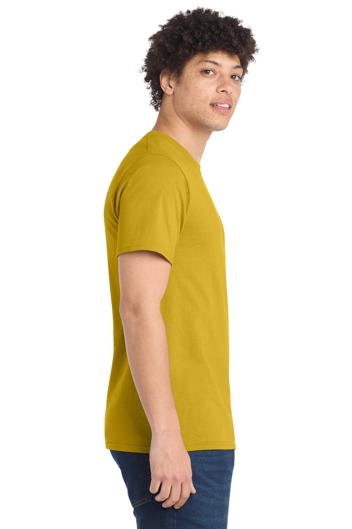 Lemon Yellow Port & Co Tall Essential Tee. PC61T