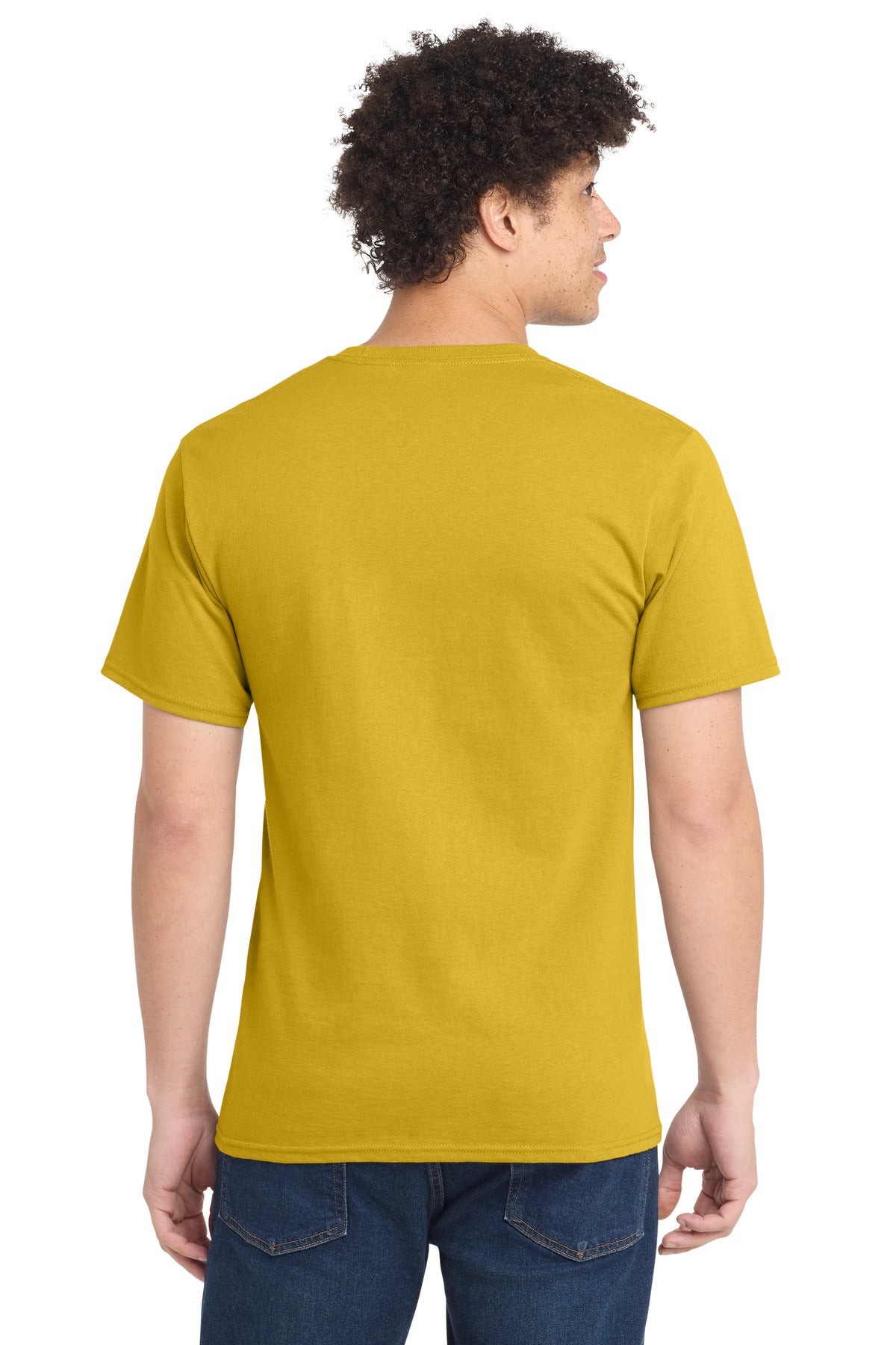 Lemon Yellow Port & Co Tall Essential Tee. PC61T