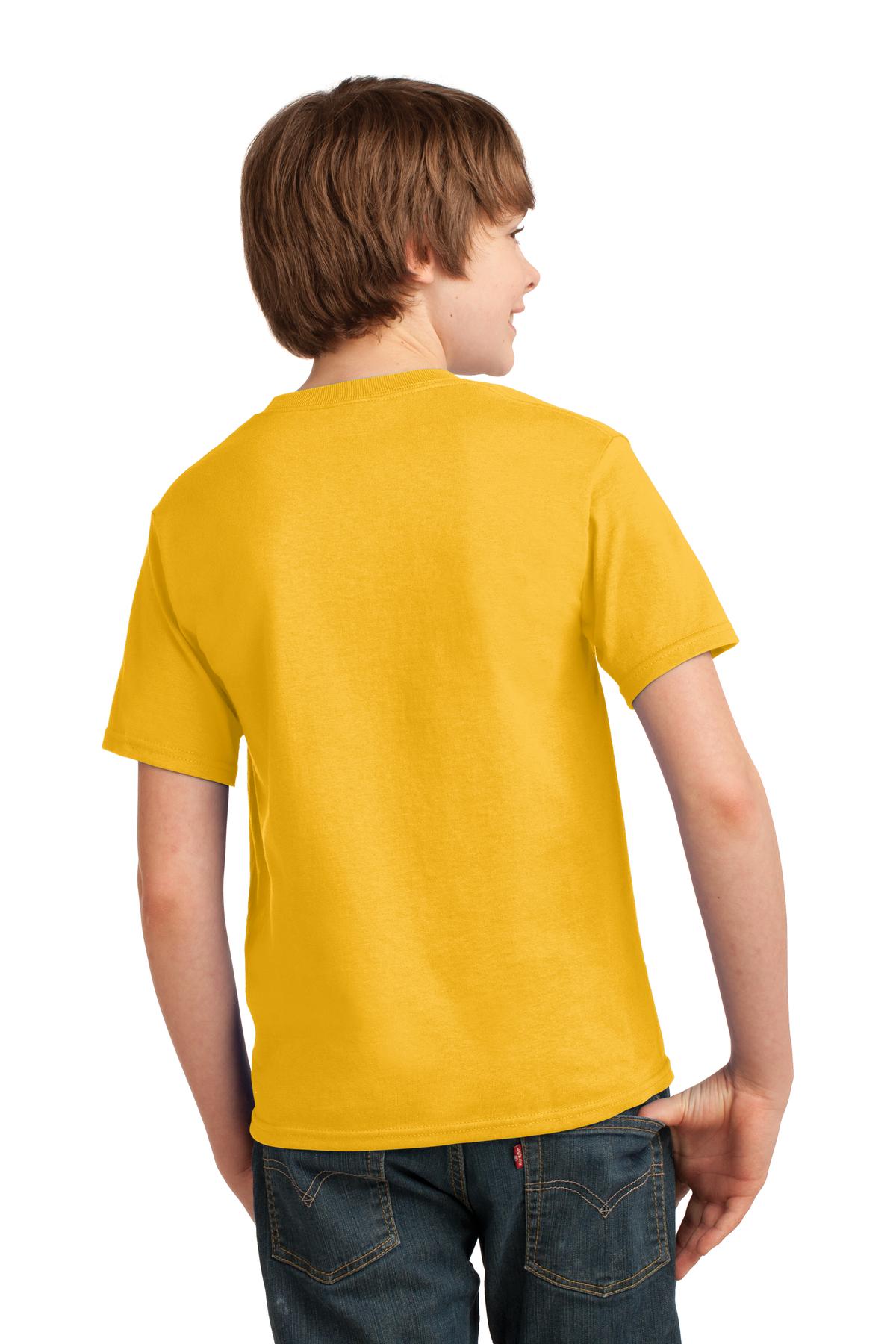 Lemon Yellow Port & Co Youth Essential Tee. PC61Y
