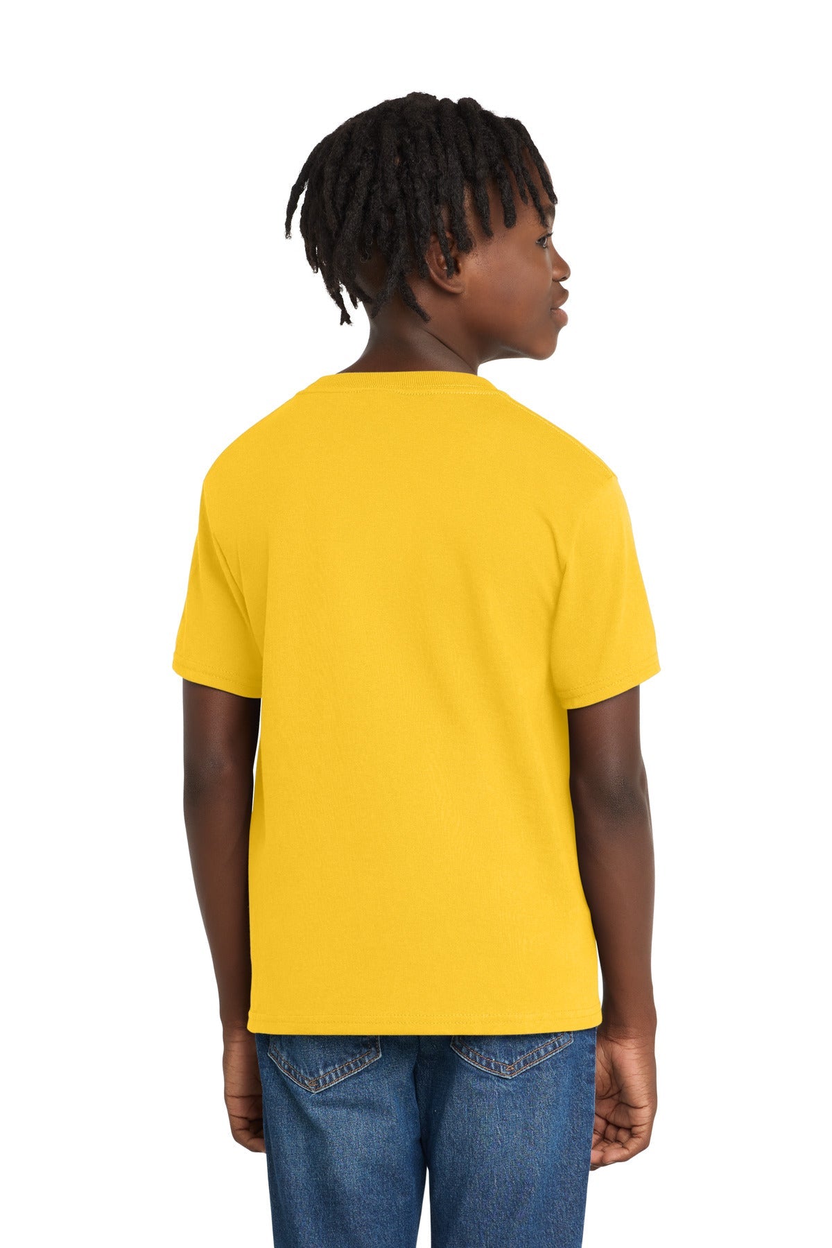 Lemon Yellow Port & Co Youth Essential Tee. PC61Y