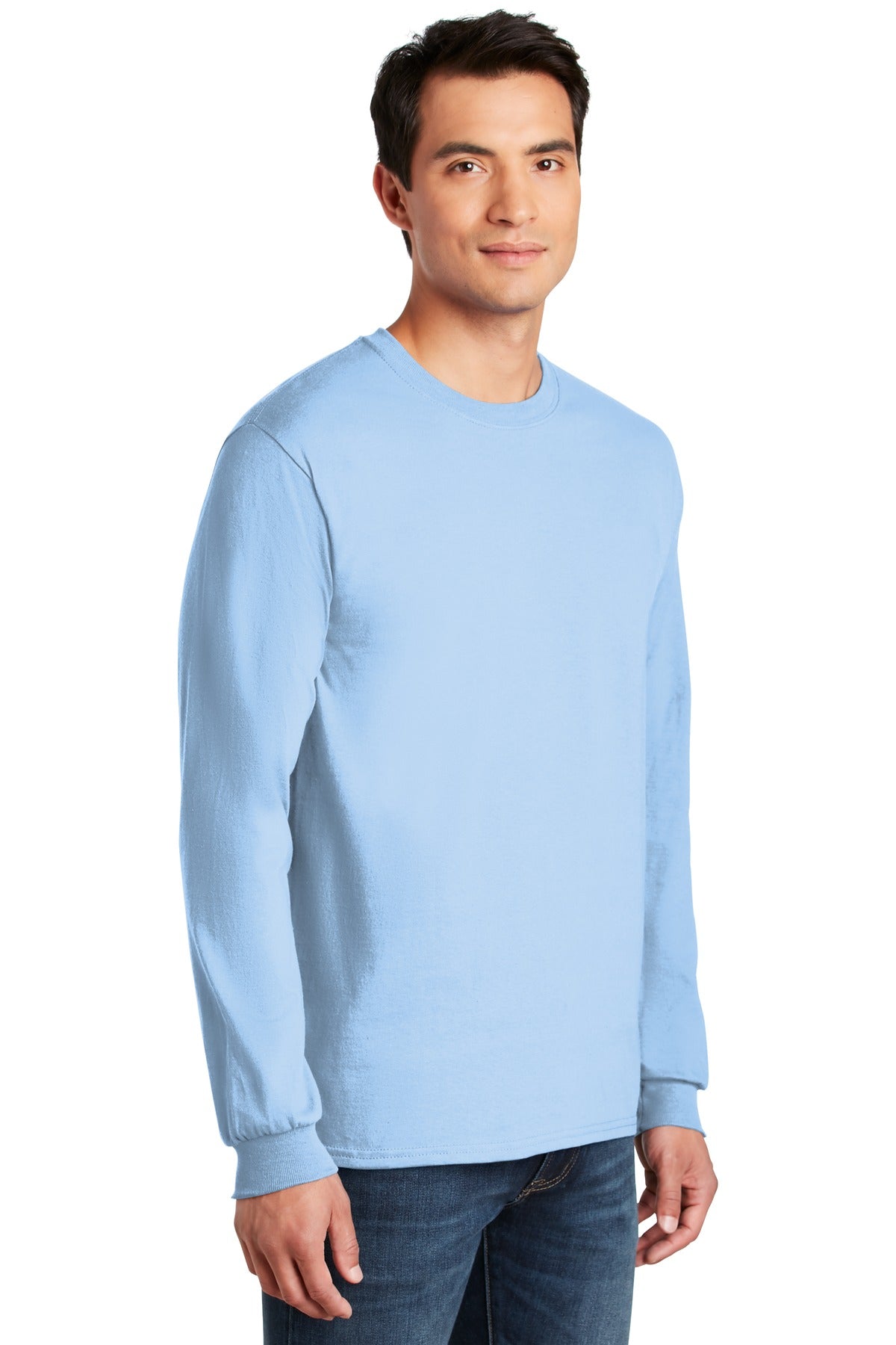 Light Blue Gildan - Ultra Cotton 100% US Cotton Long Sleeve T-Shirt. G2400