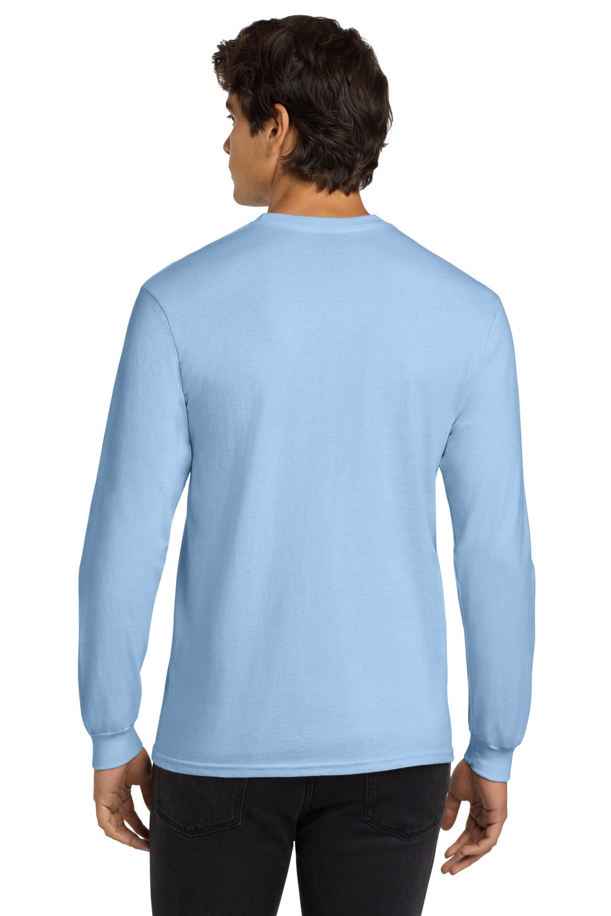 Light Blue Gildan - Ultra Cotton 100% US Cotton Long Sleeve T-Shirt. G2400