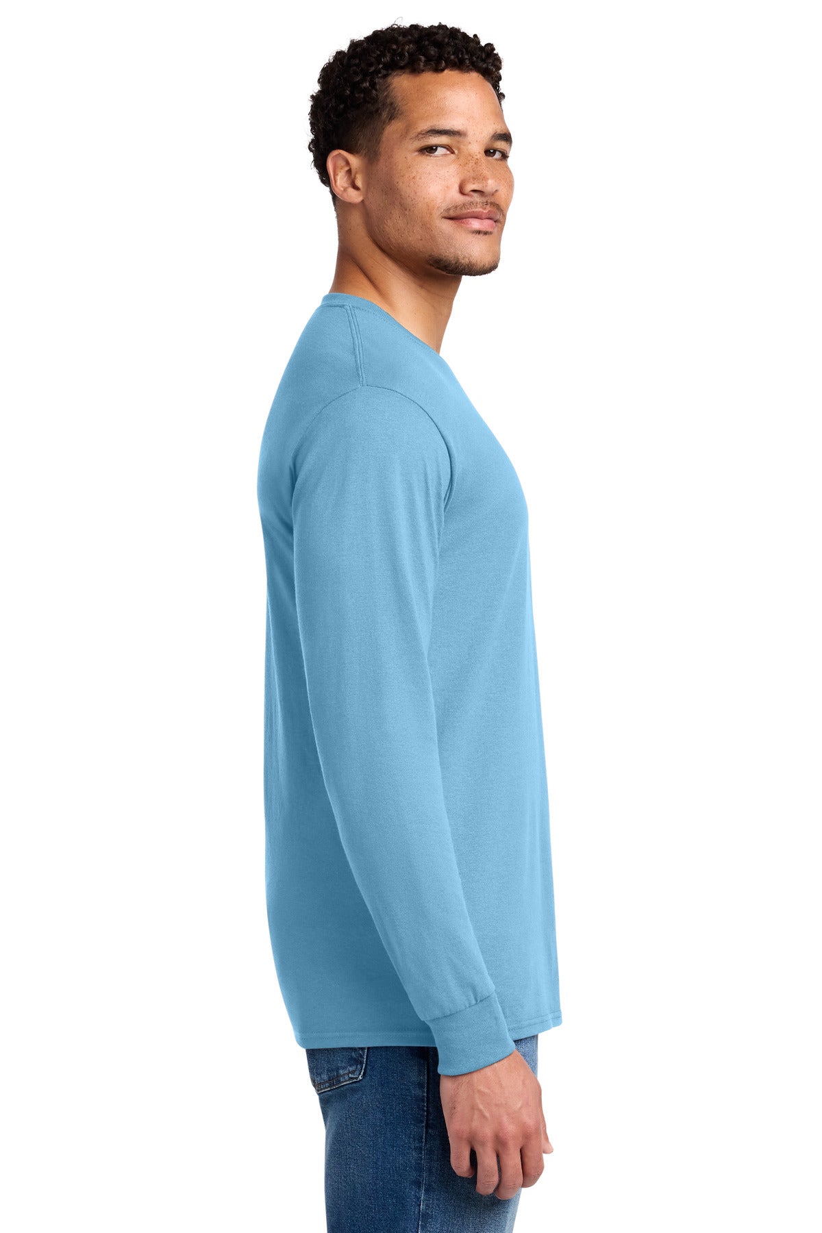 Light Blue Jerzees - Dri-Power 50/50 Cotton/Poly Long Sleeve T-Shirt. 29LS