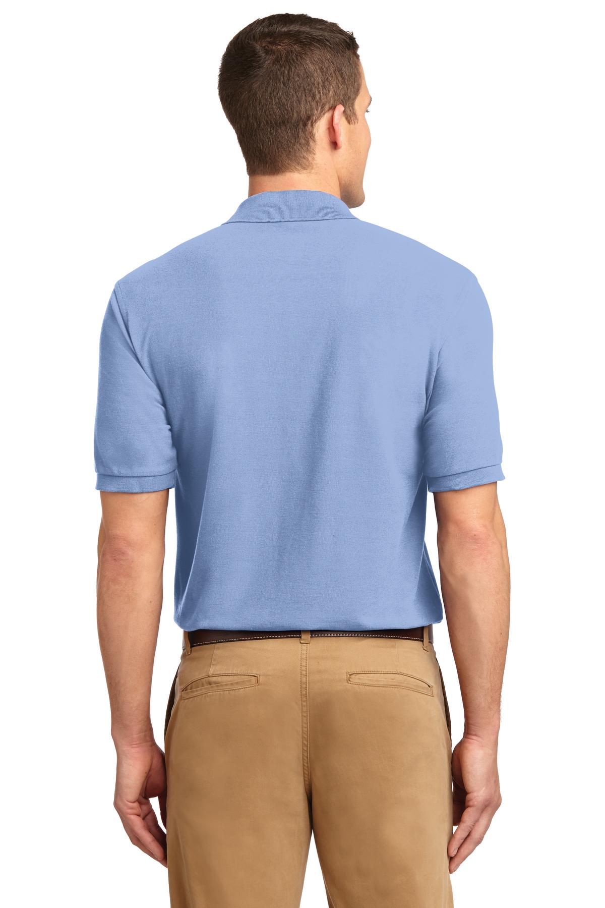 Light Blue Port Authority Extended Size Silk Touch Polo K500ES