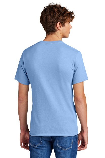 Light Blue Port & Co Core Blend Tee. PC55