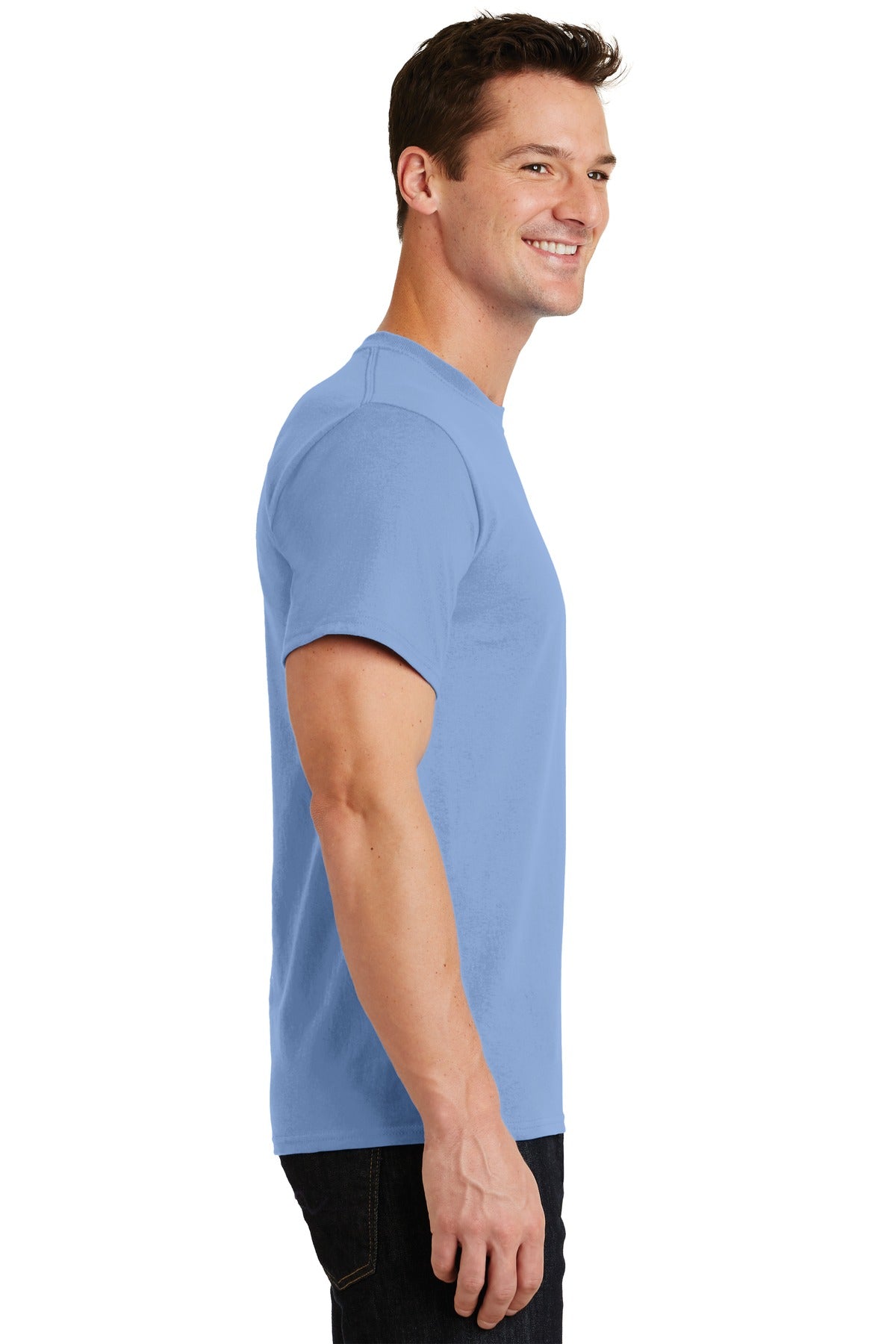 Light Blue Port & Co Essential Tee. PC61