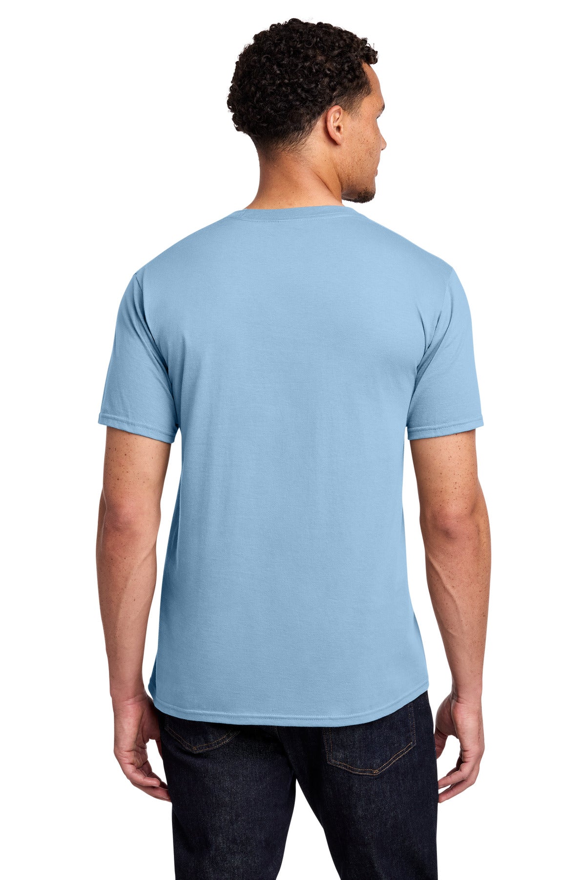 Light Blue Port & Co Fan Favorite Tee. PC450