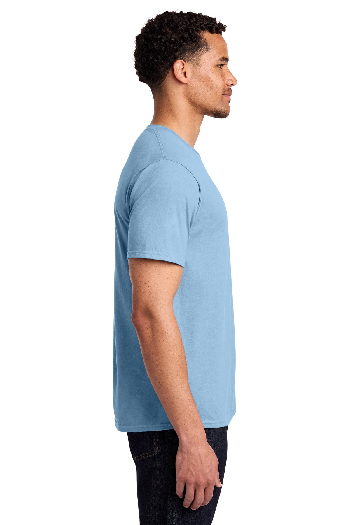 Light Blue Port & Co Fan Favorite Tee. PC450