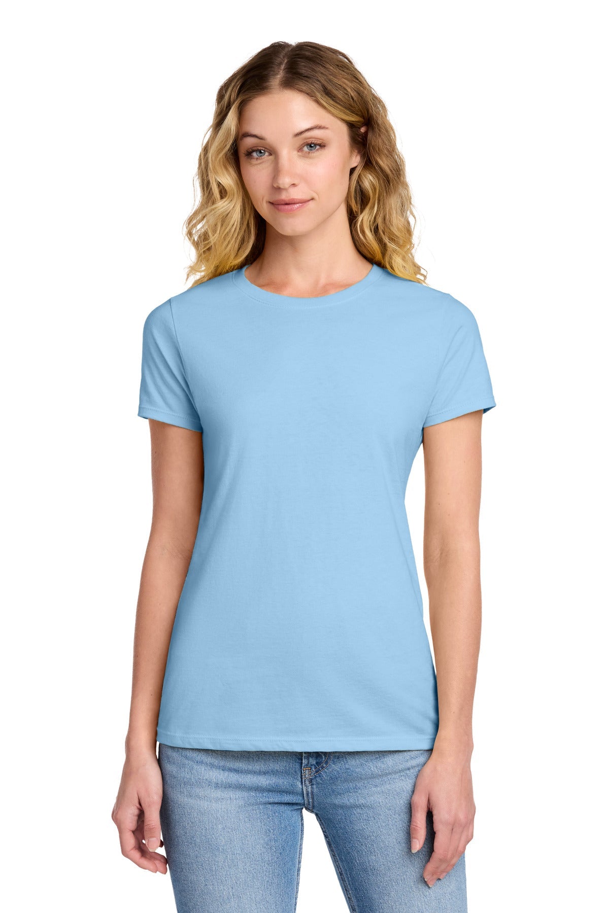 Light Blue Port & Co Women's Fan Favorite Tee. LPC450