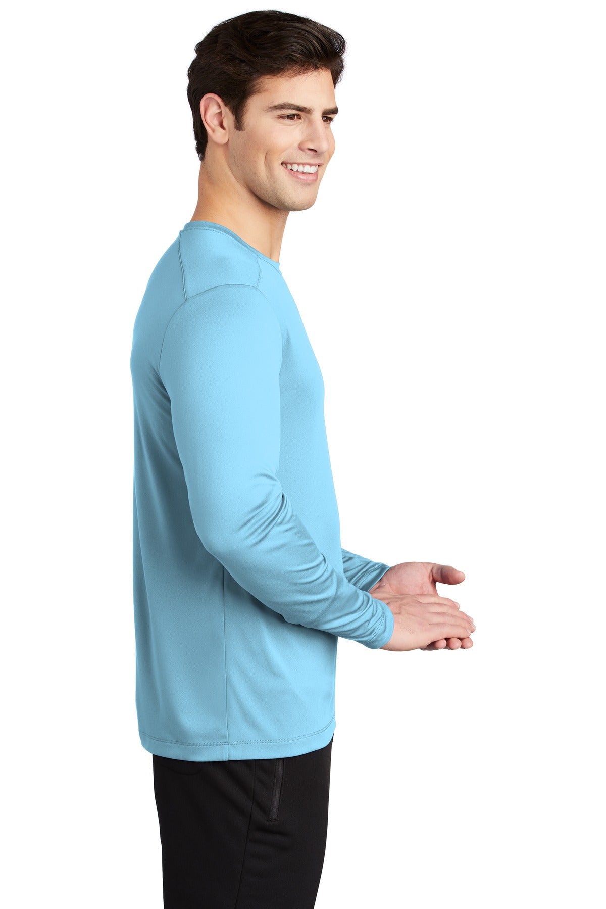 Light Blue Sport-Tek Posi-UV Pro Long Sleeve Tee. ST420LS
