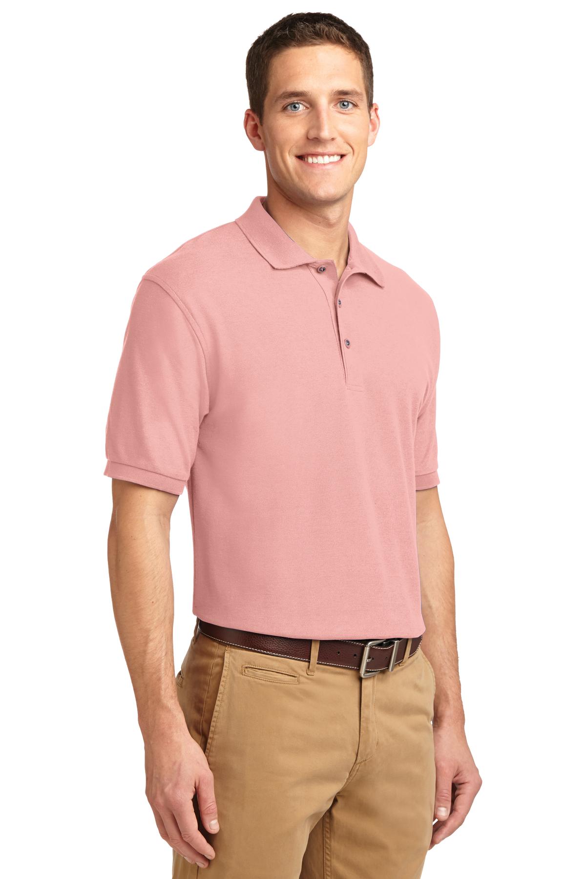 Light Pink Port Authority Extended Size Silk Touch Polo K500ES