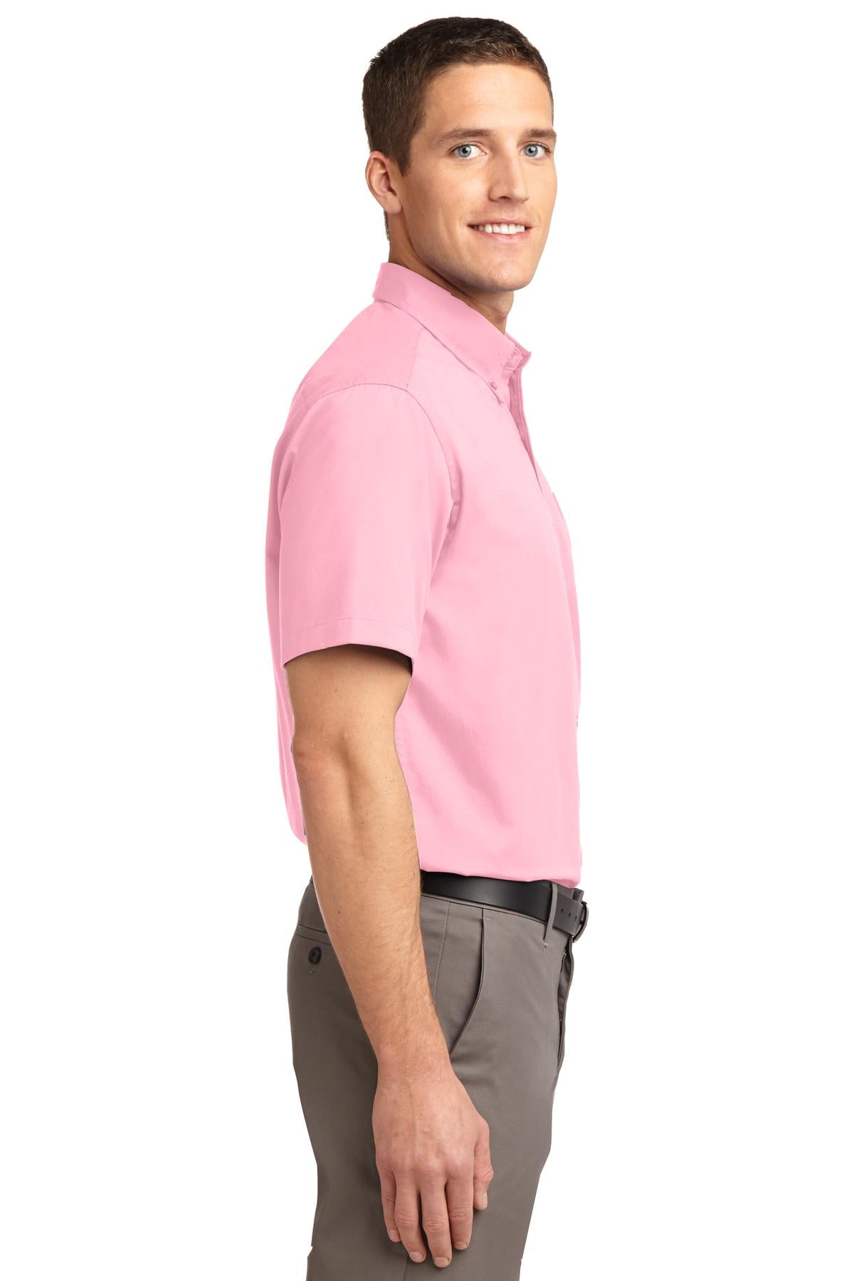 Light Pink Port Authority Short Sleeve Easy Care Shirt. S508