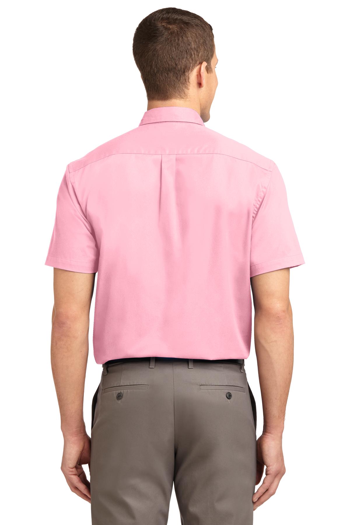 Light Pink Port Authority Short Sleeve Easy Care Shirt. S508