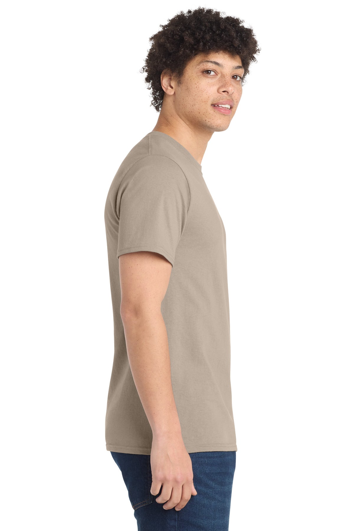 Light Sand Port & Co Tall Essential Tee. PC61T