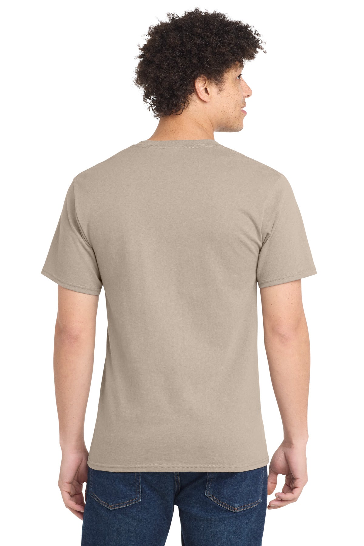 Light Sand Port & Co Tall Essential Tee. PC61T
