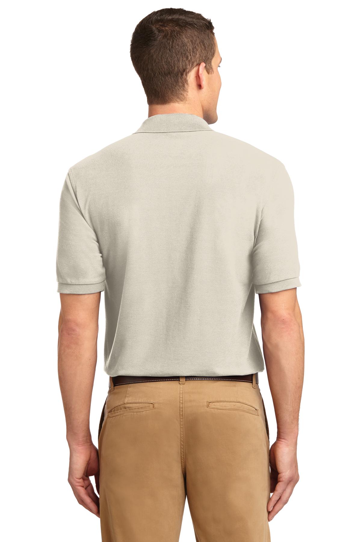 Light Stone Port Authority Silk Touch Polo K500