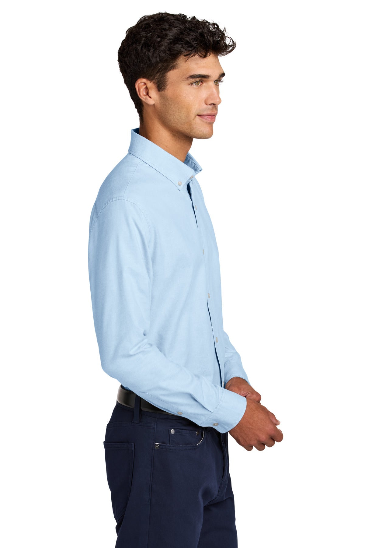 LightBlue Mercer+Mettle Long Sleeve Modern Oxford Shirt MM2002
