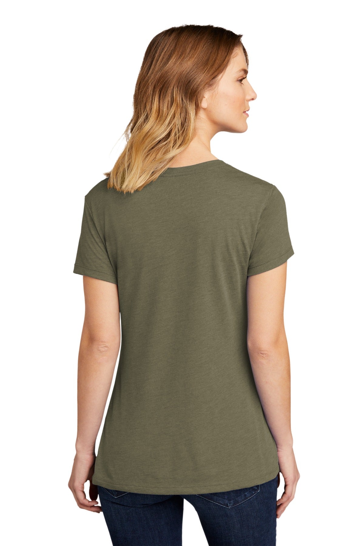 LightOlive Next Level Apparel Women's CVC Tee. NL6610