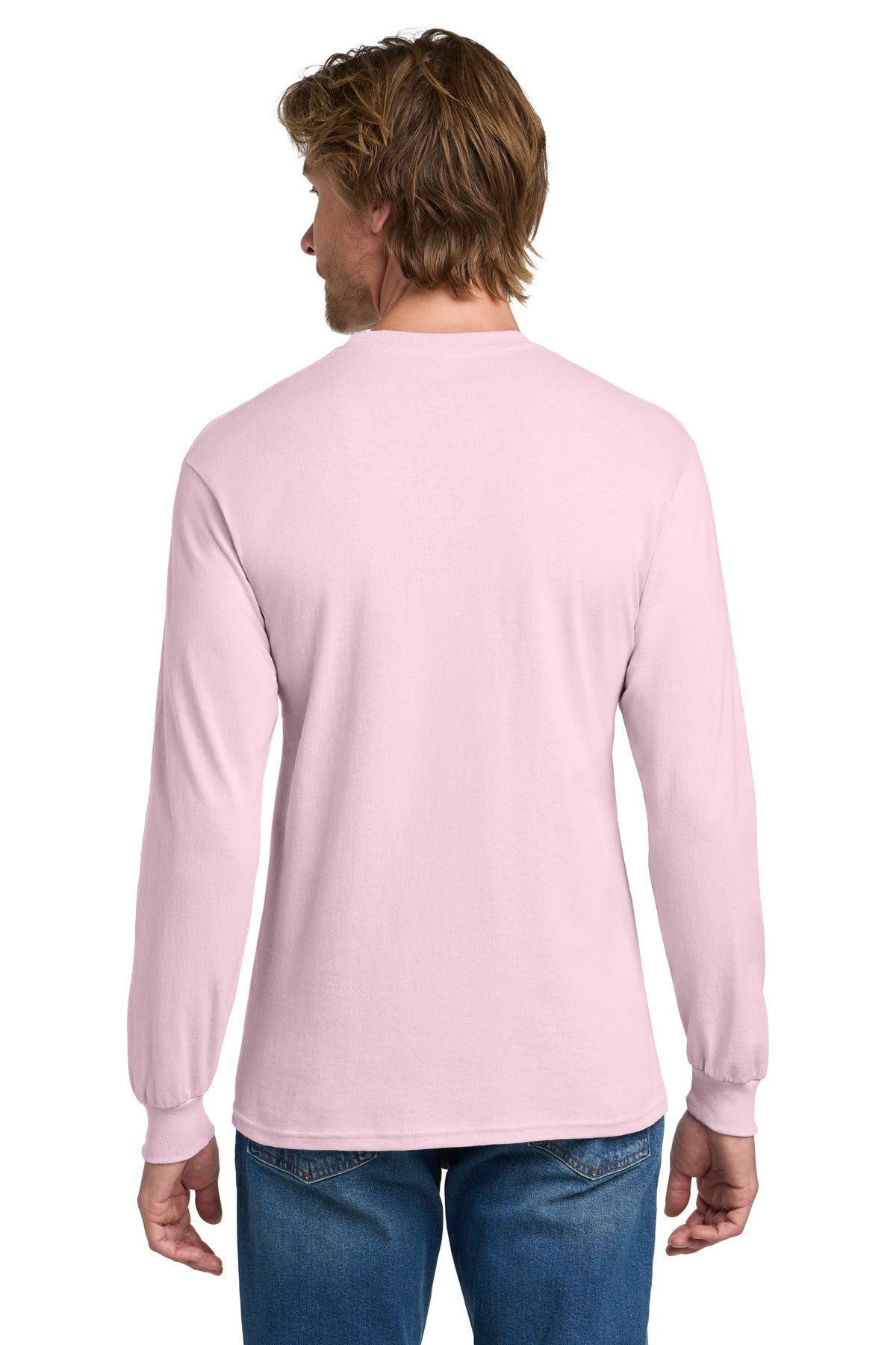 LightPink Gildan - Heavy Cotton 100% Cotton Long Sleeve T-Shirt. 5400