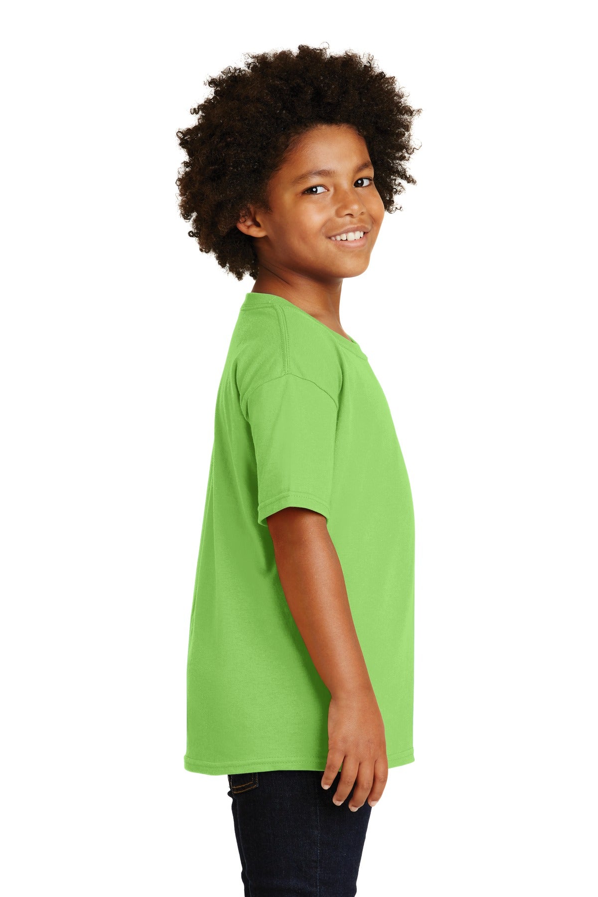 Lime Gildan - Youth Heavy Cotton 100% Cotton T-Shirt. 5000B