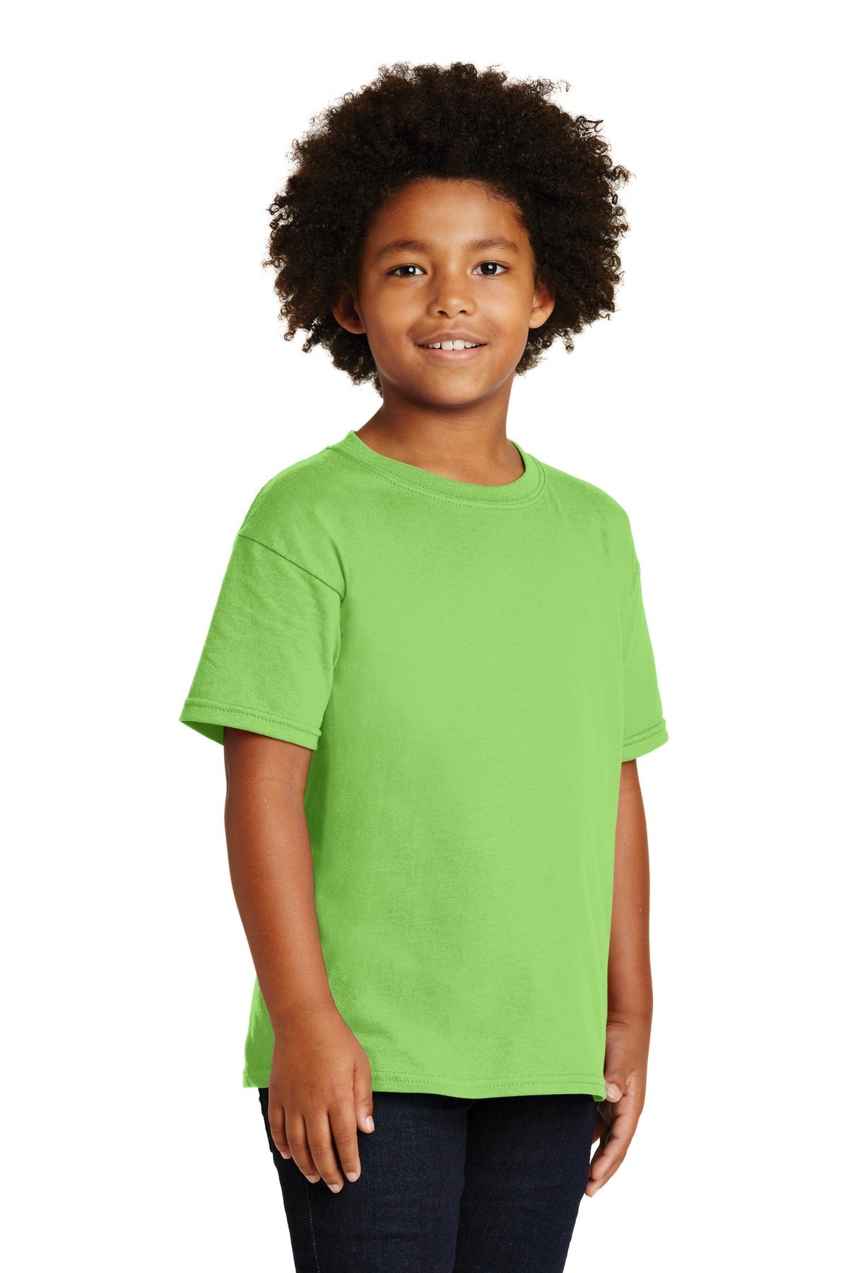 Lime Gildan - Youth Heavy Cotton 100% Cotton T-Shirt. 5000B