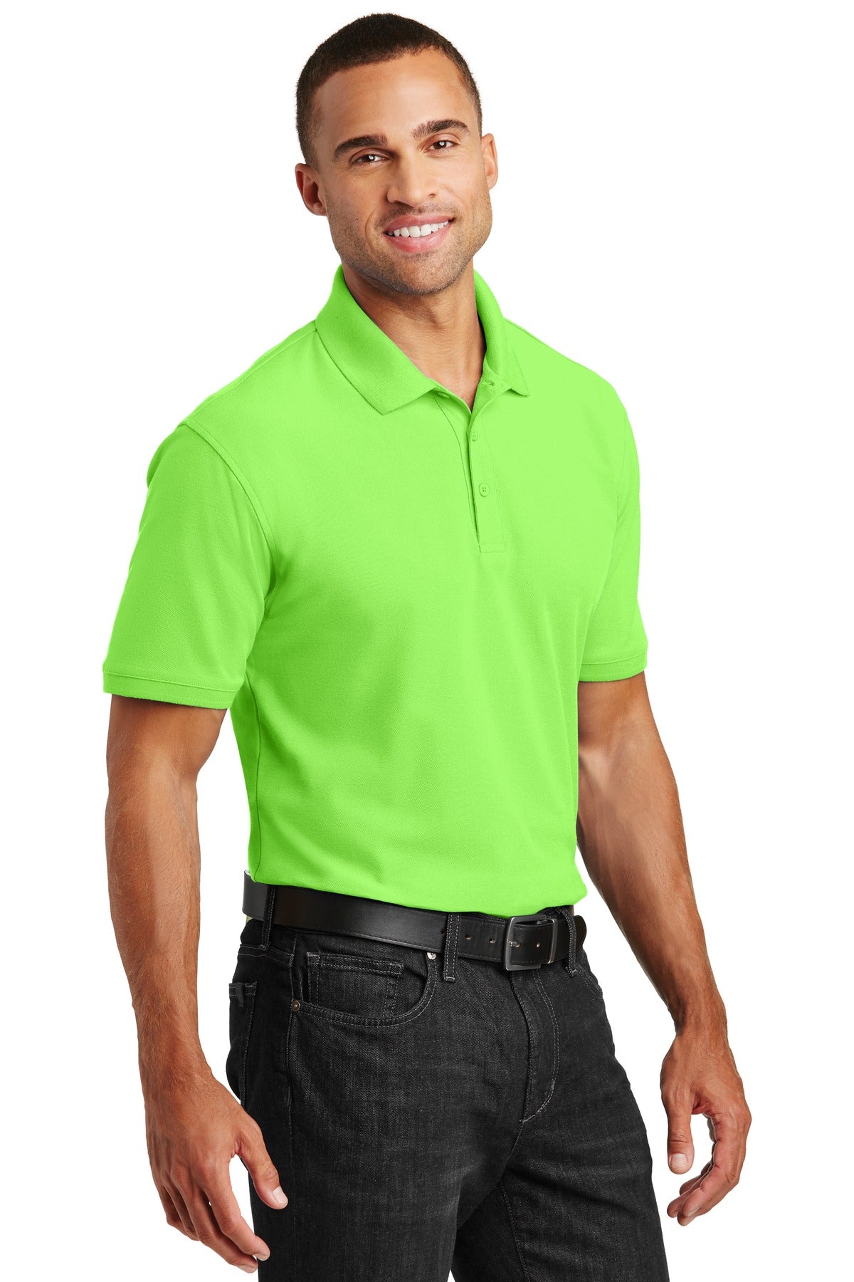 Lime Port Authority Core Classic Pique Polo. K100
