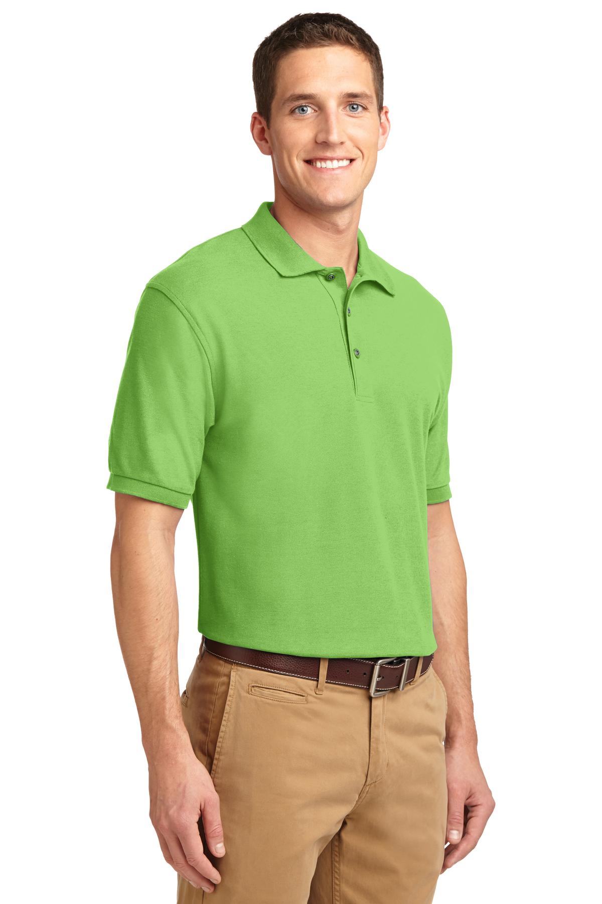 Lime Port Authority Extended Size Silk Touch Polo K500ES