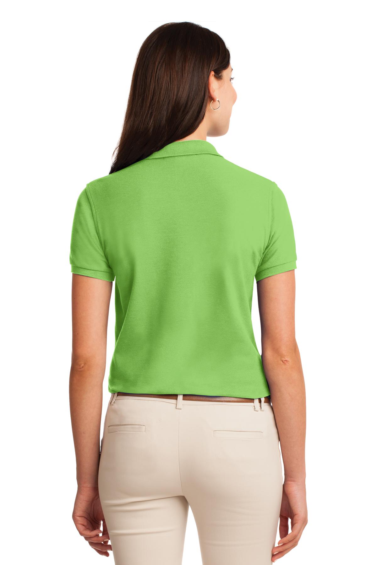Lime Port Authority Women's Silk Touch Polo. L500