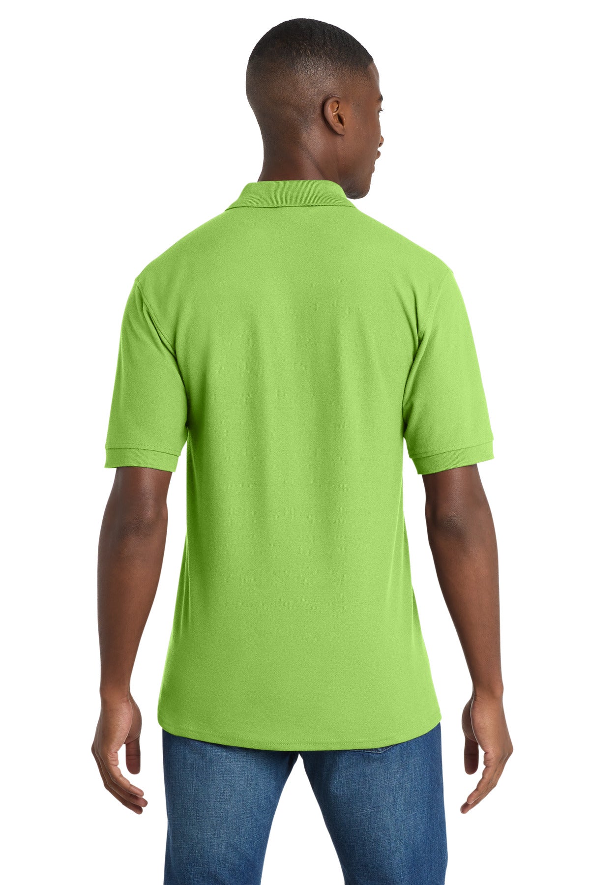 Lime Port & Co Core Blend Pique Polo. KP155