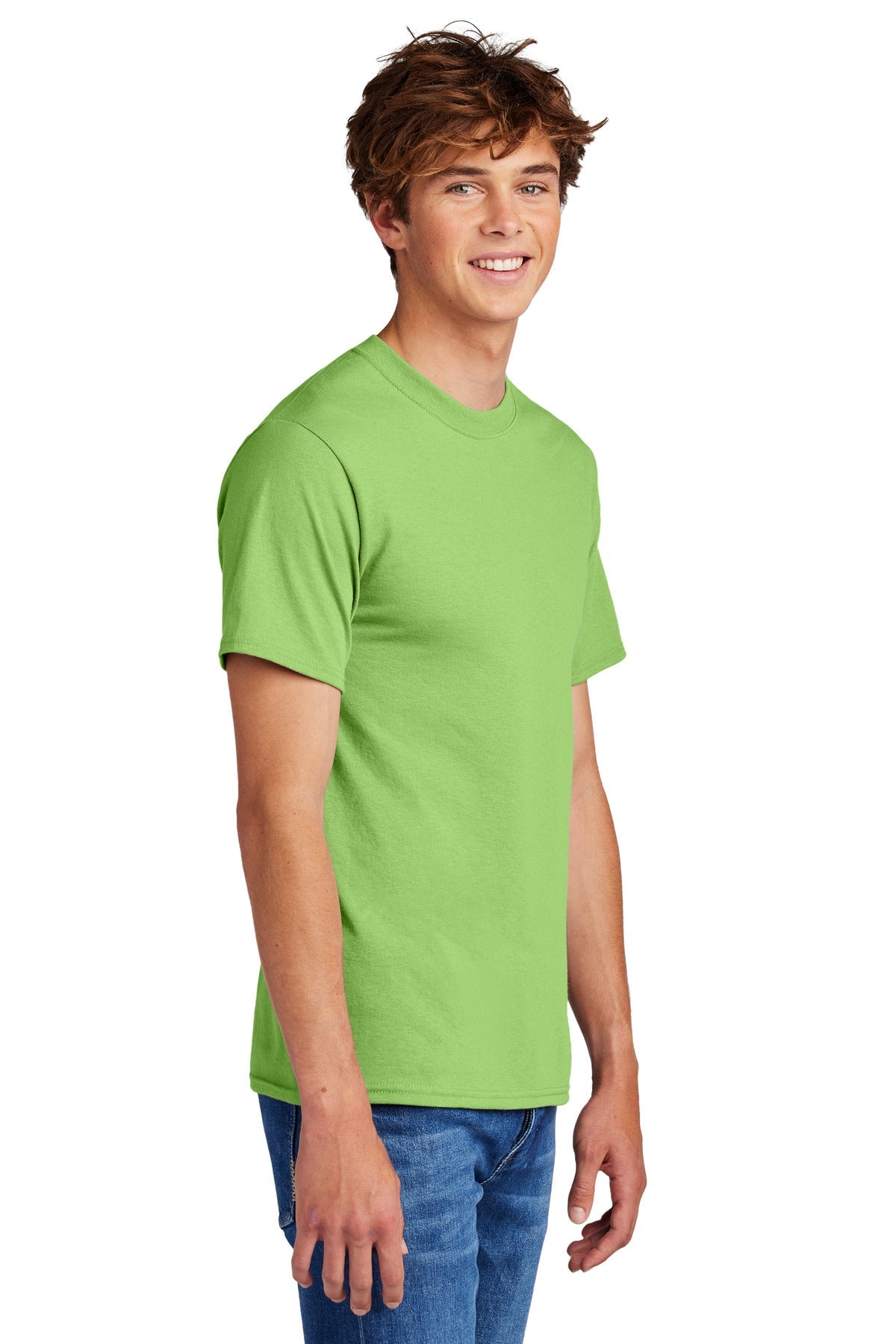 Lime Port & Co Core Blend Tee. PC55