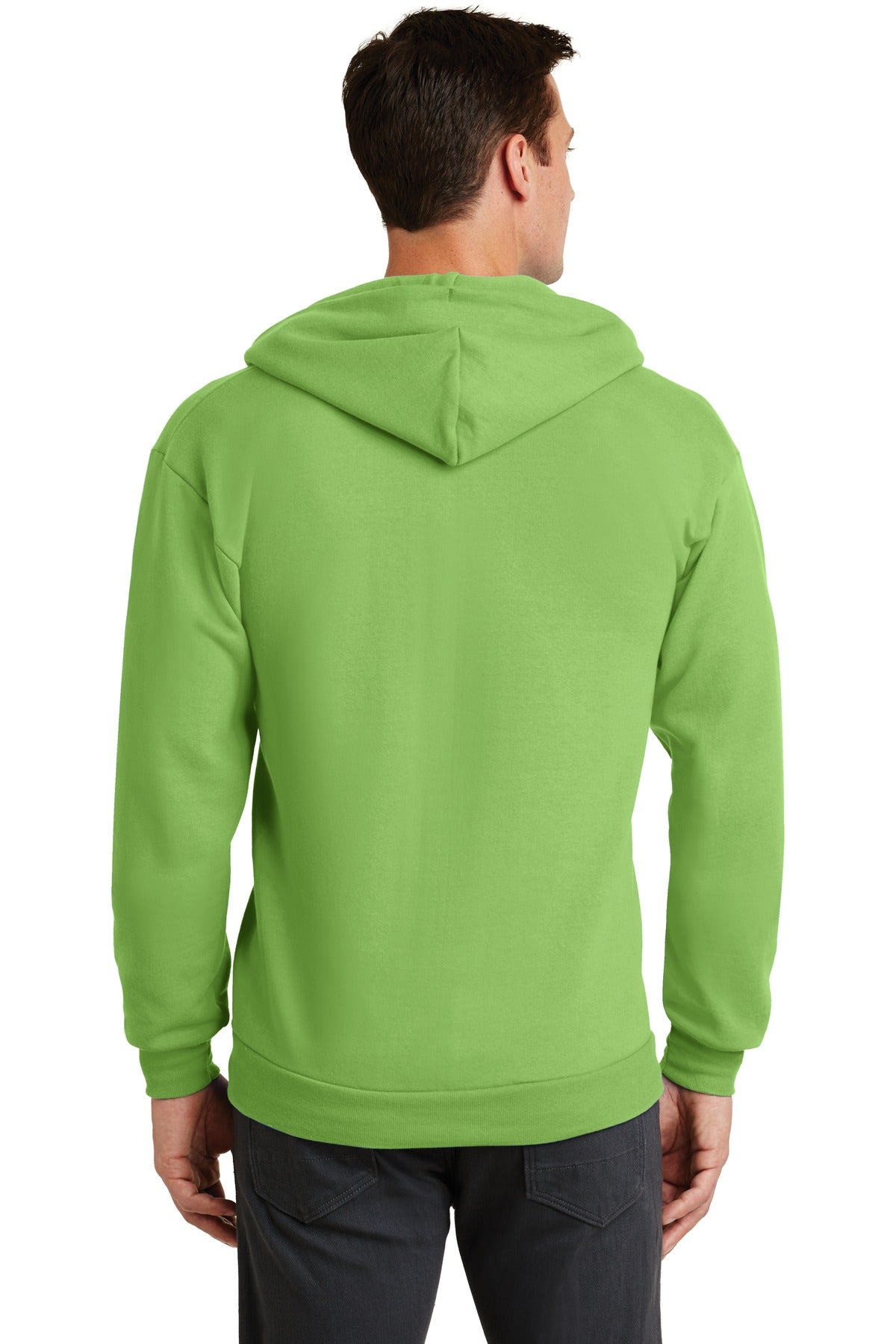 Lime Port & Co Core Fleece Full-Zip Hooded Sweatshirt. PC78ZH
