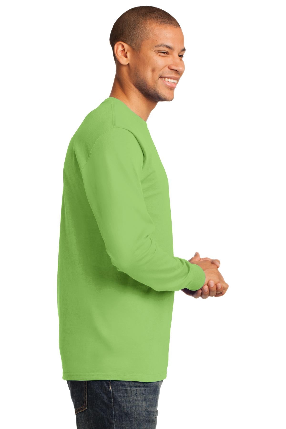 Lime Port & Co Long Sleeve Essential Tee. PC61LS