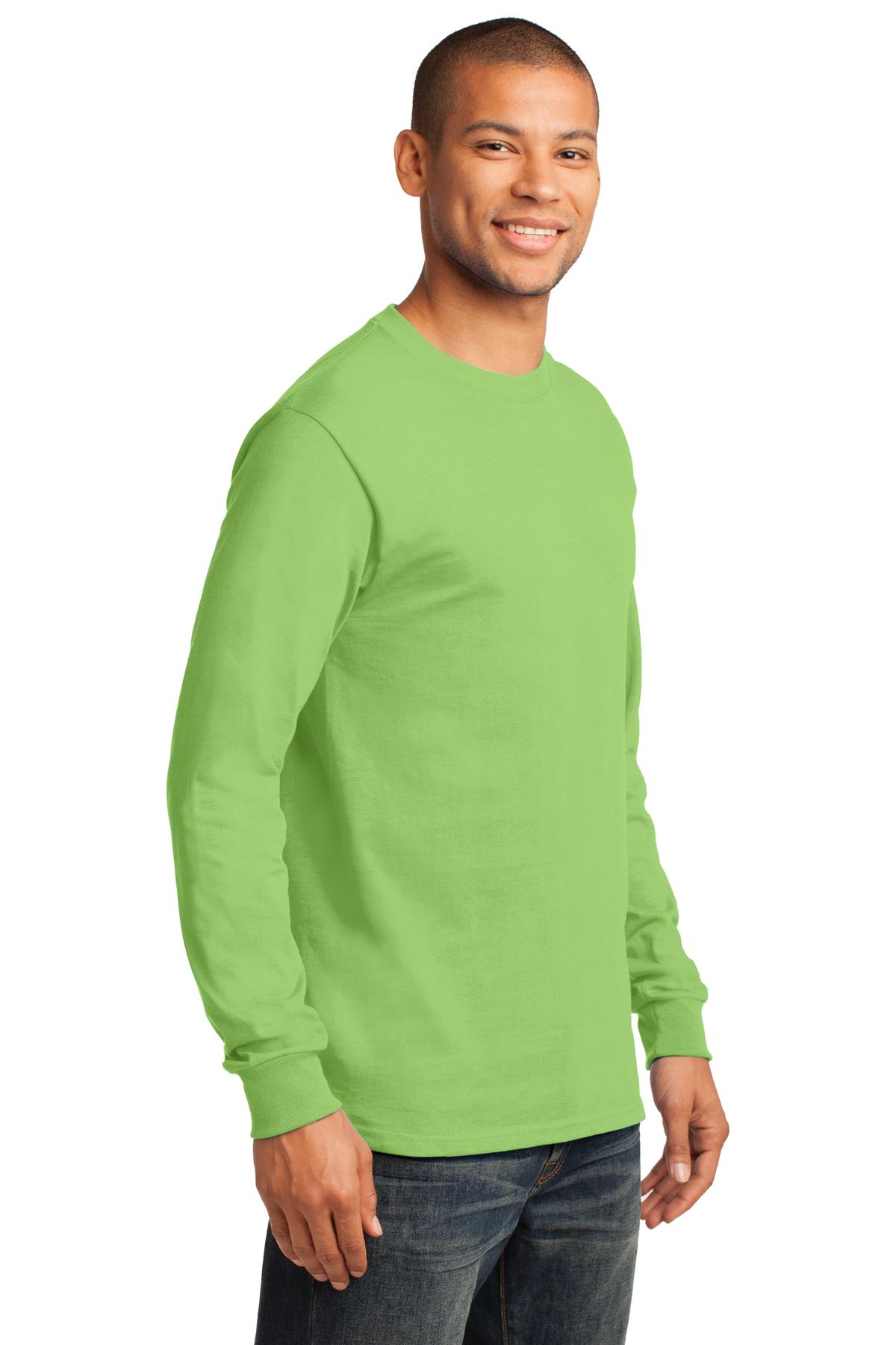 Lime Port & Co Long Sleeve Essential Tee. PC61LS