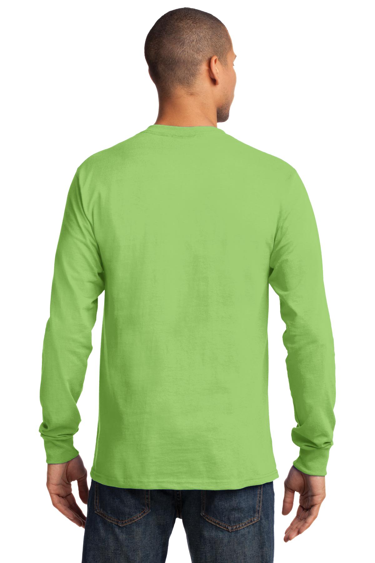 Lime Port & Co Long Sleeve Essential Tee. PC61LS