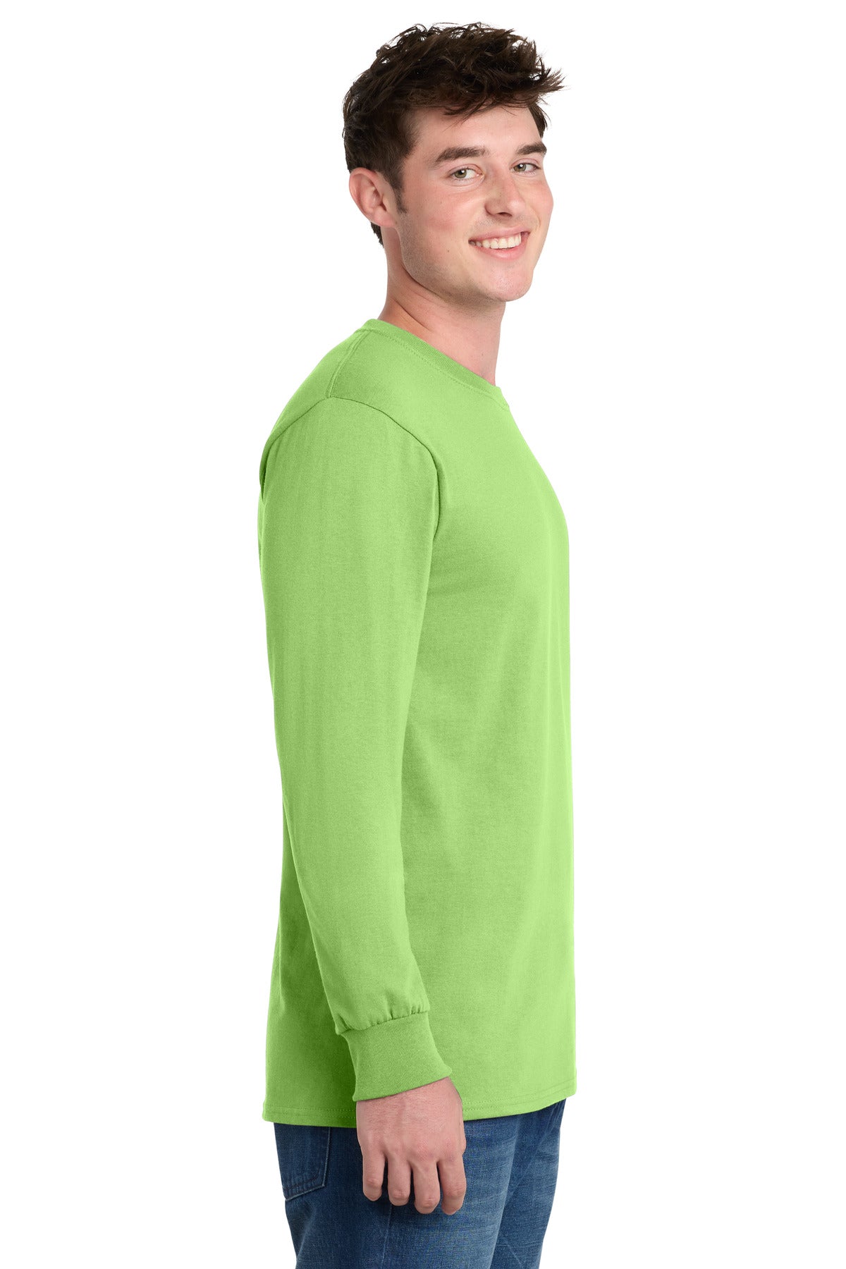 Lime Port & Co Long Sleeve Essential Tee. PC61LS
