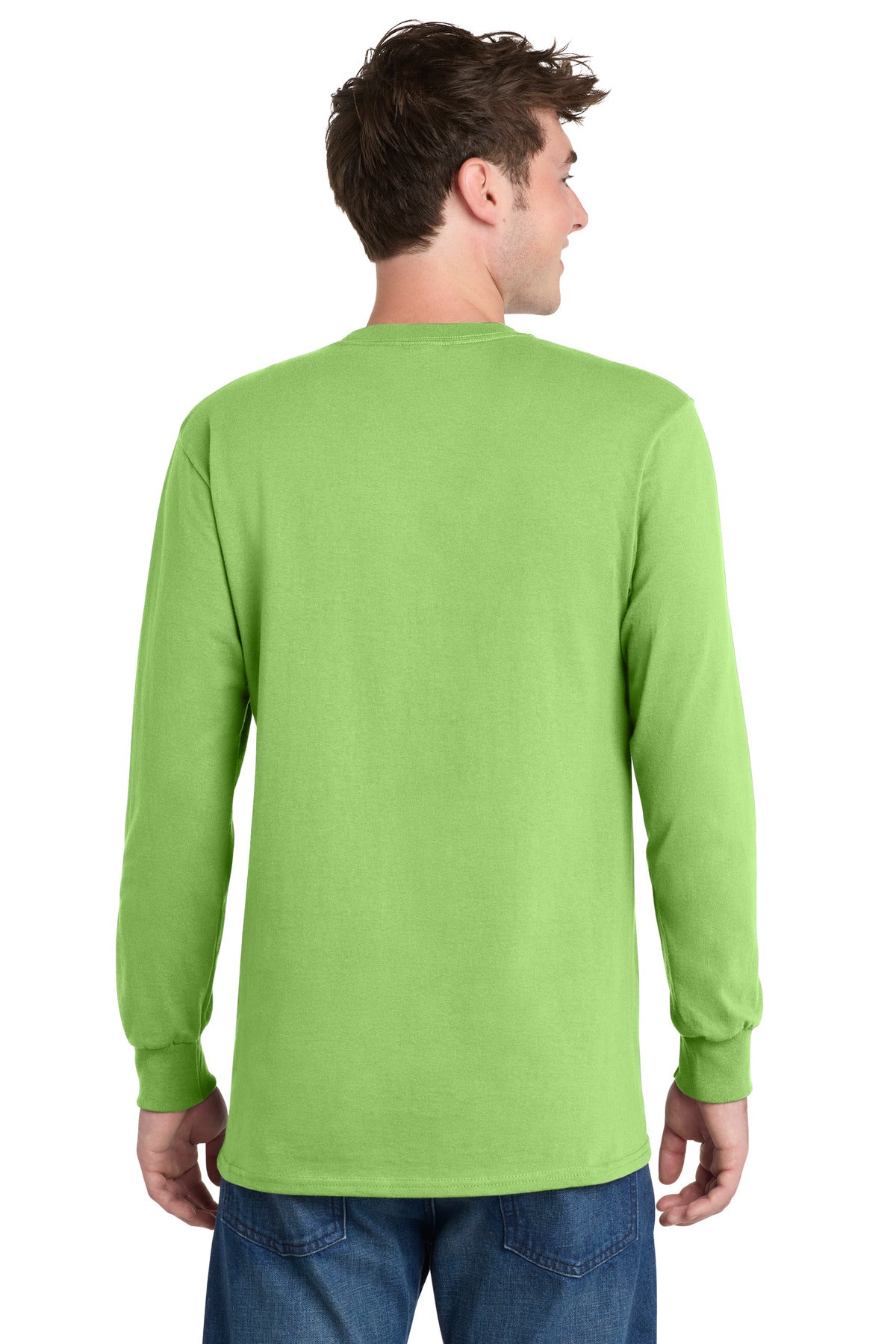 Lime Port & Co Long Sleeve Essential Tee. PC61LS